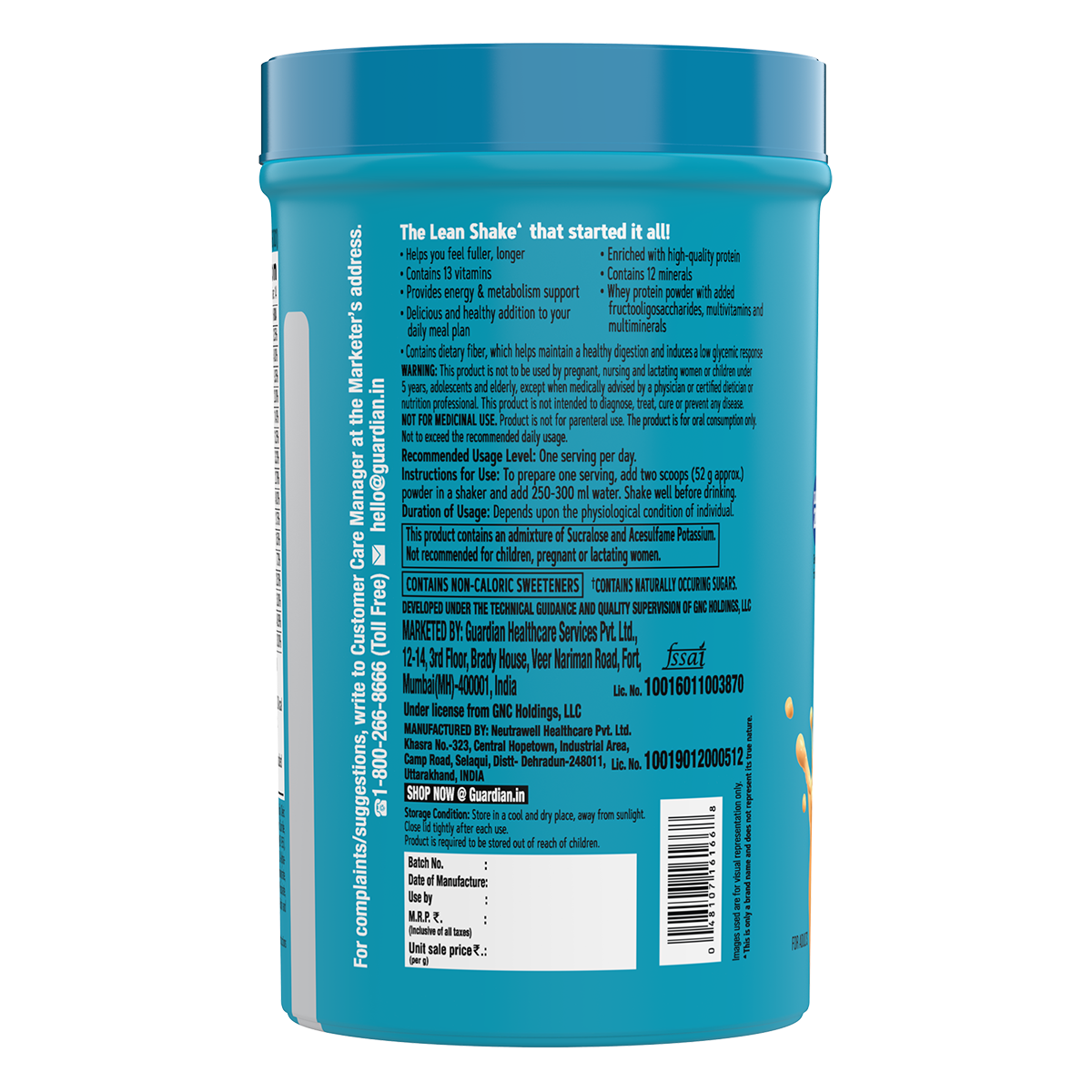 GNC Total Lean Lean Shake 25 - 750 gms